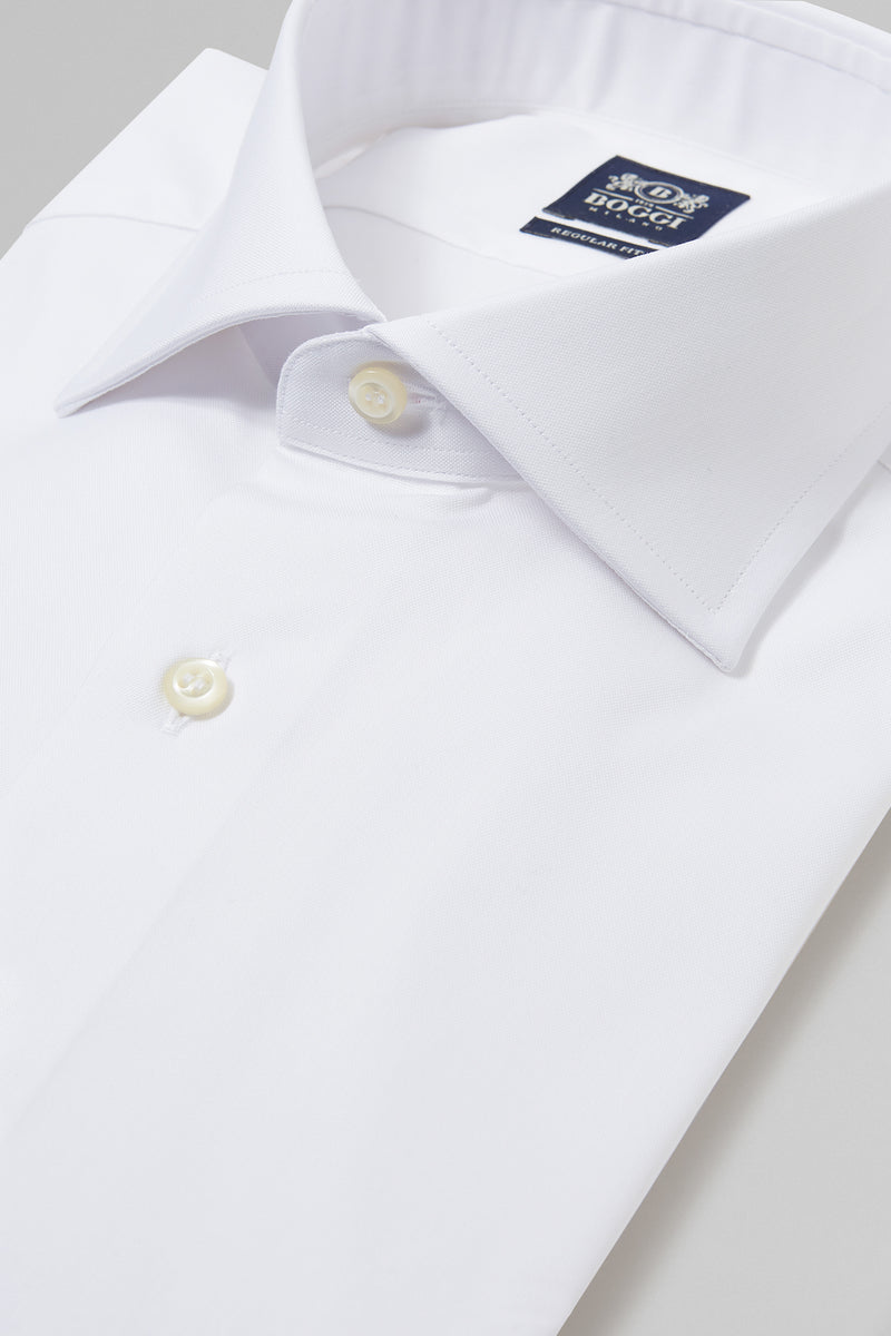 White Pinpoint Cotton Shirt