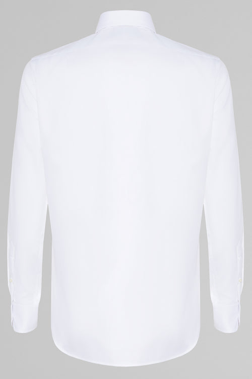 White Pinpoint Cotton Shirt