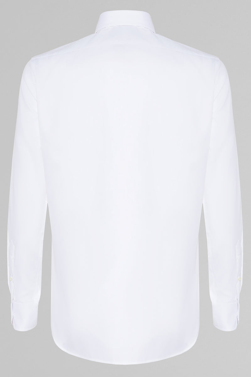 White Pinpoint Cotton Shirt