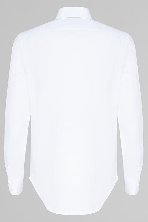 White Slim Stretch Cotton Shirt