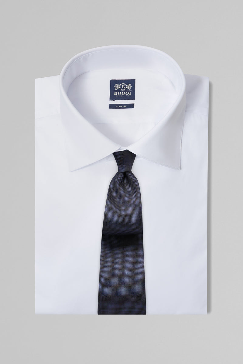 Slim Fit White Shirt With New York Collar