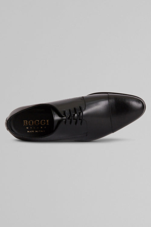 Smooth Leather Derby Shoes With Rubber Soles