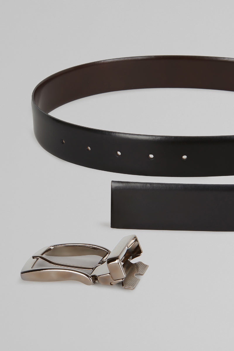 Reversible Glossy Leather Belt