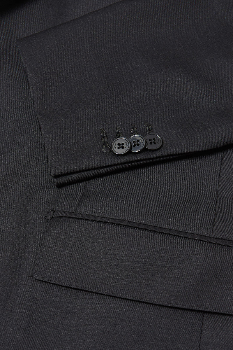 Charcoal Grey Wool Berlino Suit Jacket