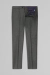 Regular Fit Medium Grey Wool Suit Trousers