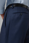 Regular Fit Cornflower Blue Wool Suit Trousers