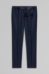 Regular Fit Cornflower Blue Wool Suit Trousers