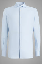 Light Blue Regular Fit Cotton Pin Point Shirt