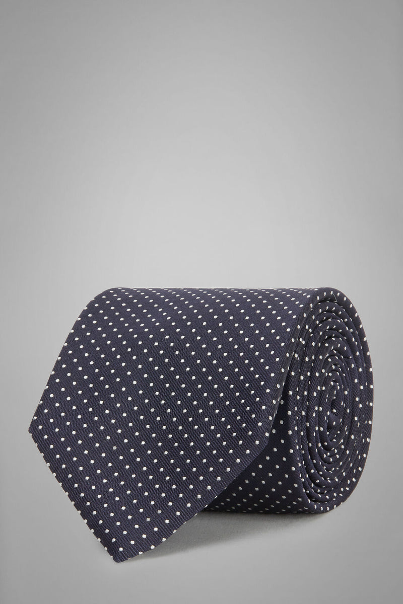 Micro Polka Dot Silk Jacquard Tie