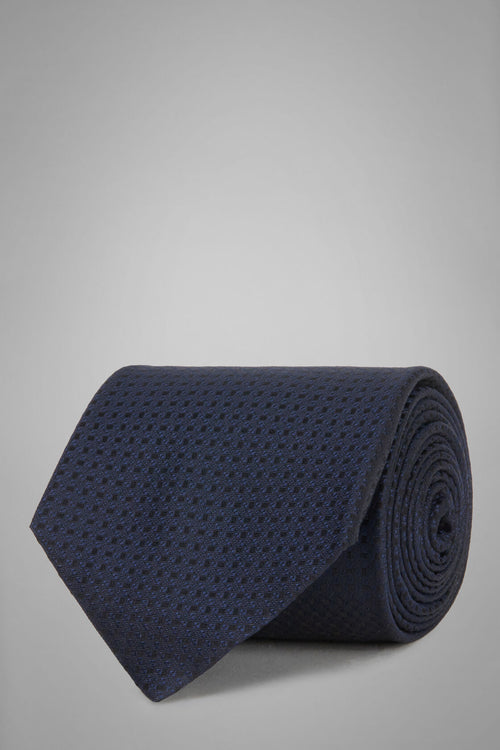 Blue Silk Jacquard Tie