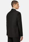 Black Wool Tuxedo Jacket with Shawl Collar