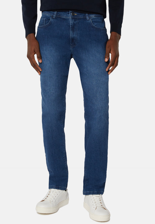 Medium Blue Stretch Denim Jeans