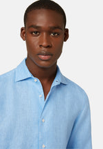 Blue Regular Linen Shirt