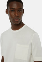 White Pima Cotton Knitted T-Shirt