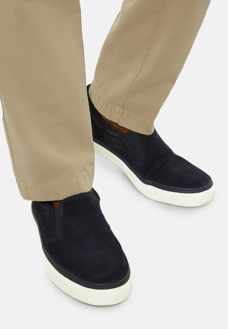 Suede cheap slip ons