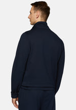 Full-Zip Sweatshirt in Stretch Technical Interlock