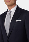 Navy Structured Stretch Wool Suit