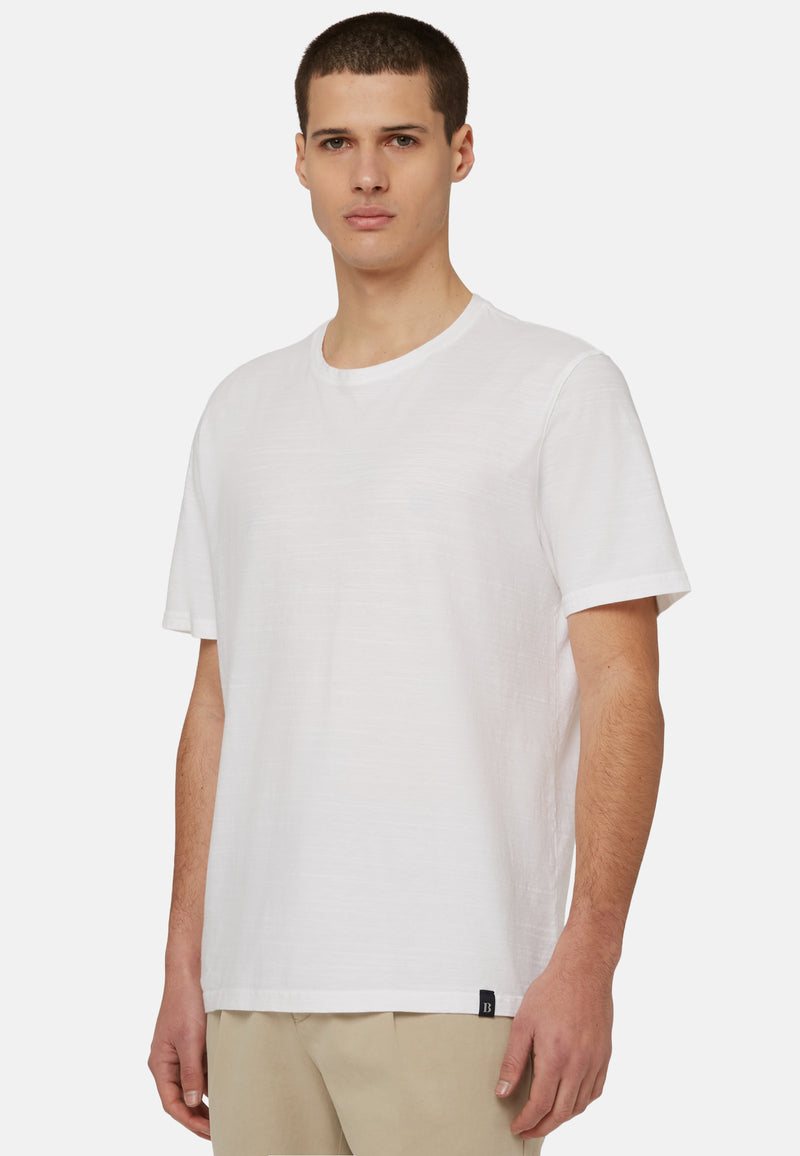 T-Shirt in Cotton Slub Jersey