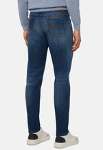 Dark Blue Stretch Denim Jeans