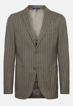 Dove Grey Pinstripe Pure Wool Jacket