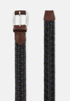 Stretch Leather/Fabric Woven Belt