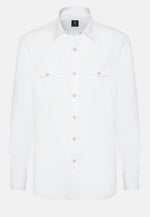 Regular Fit White Linen Shirt
