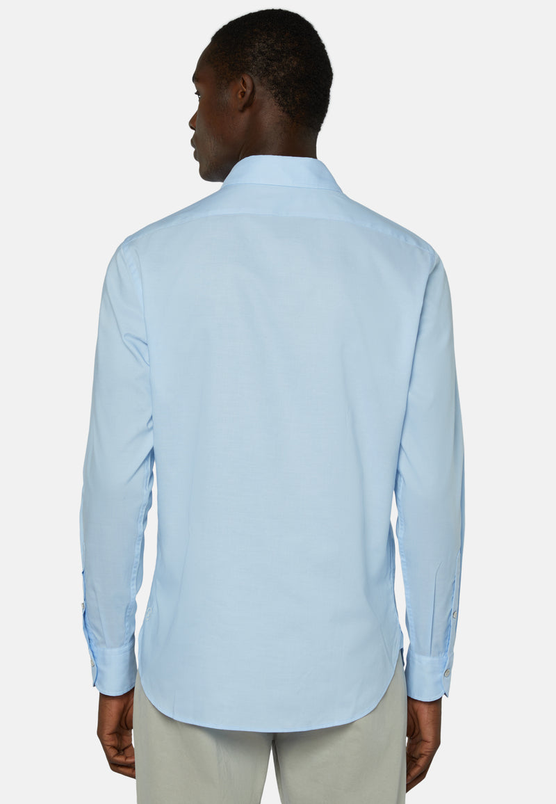 Regular Fit High-Performance Sky Blue Oxford Shirt