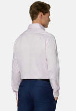 Regular Fit Pink Cotton Dobby Shirt