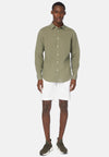 Regular Fit Green Tencel/Linen Shirt
