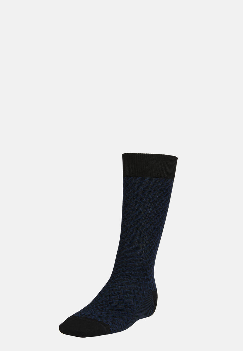 Micro Patterned Cotton Blend Socks