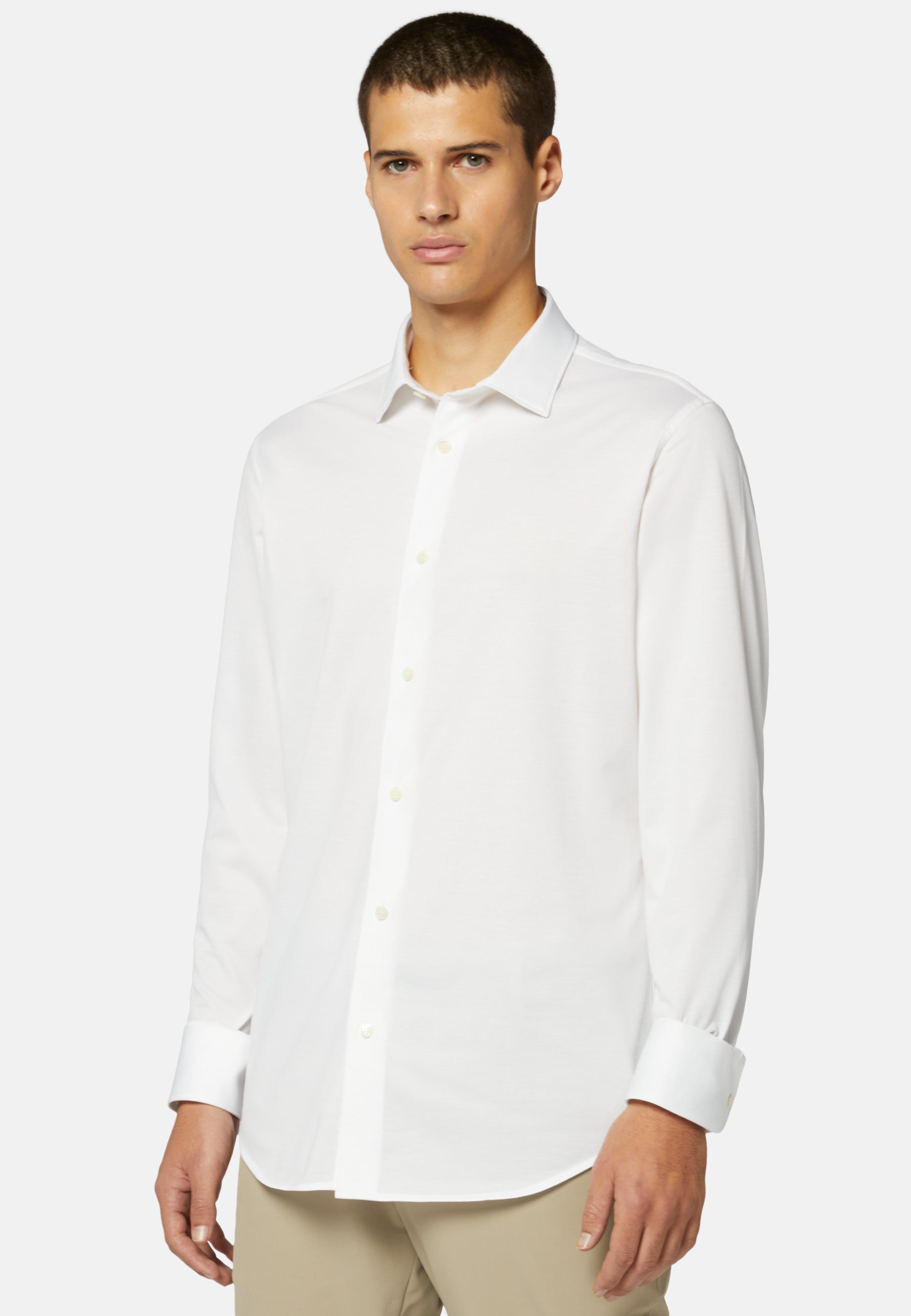 Only & Sons slim fit stretch poplin shirt in white UAE