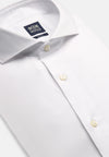 Slim Fit White Stretch Cotton/Nylon Shirt