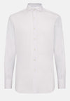 Slim Fit White Stretch Cotton/Nylon Shirt