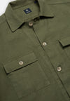 Army Green Linen Camp Overshirt